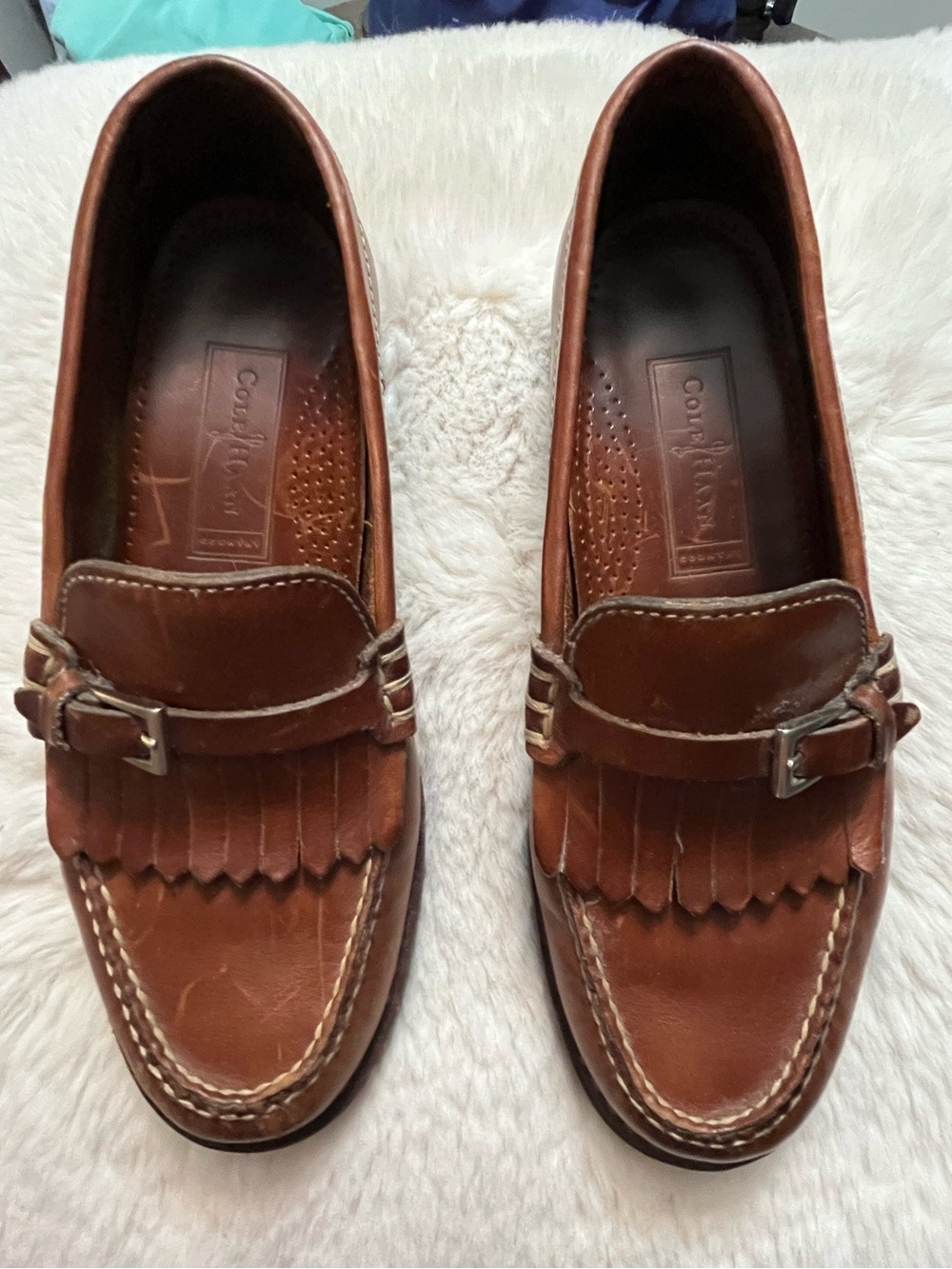 Woman’s Cole Haan Brown Loafers with Buckle Detail size 6.5